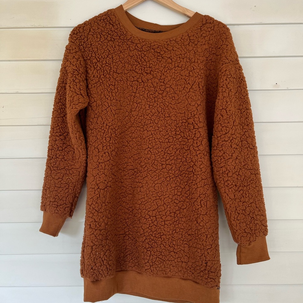 Long Sherpa Sweater Dress